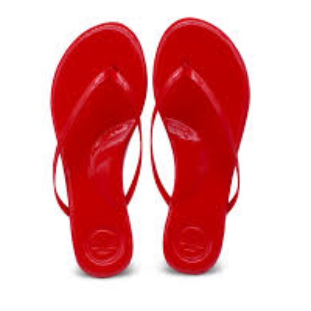 Solei Sea Indie Patent Red Sandal Size Fits 8, 8.5, 9 EUC